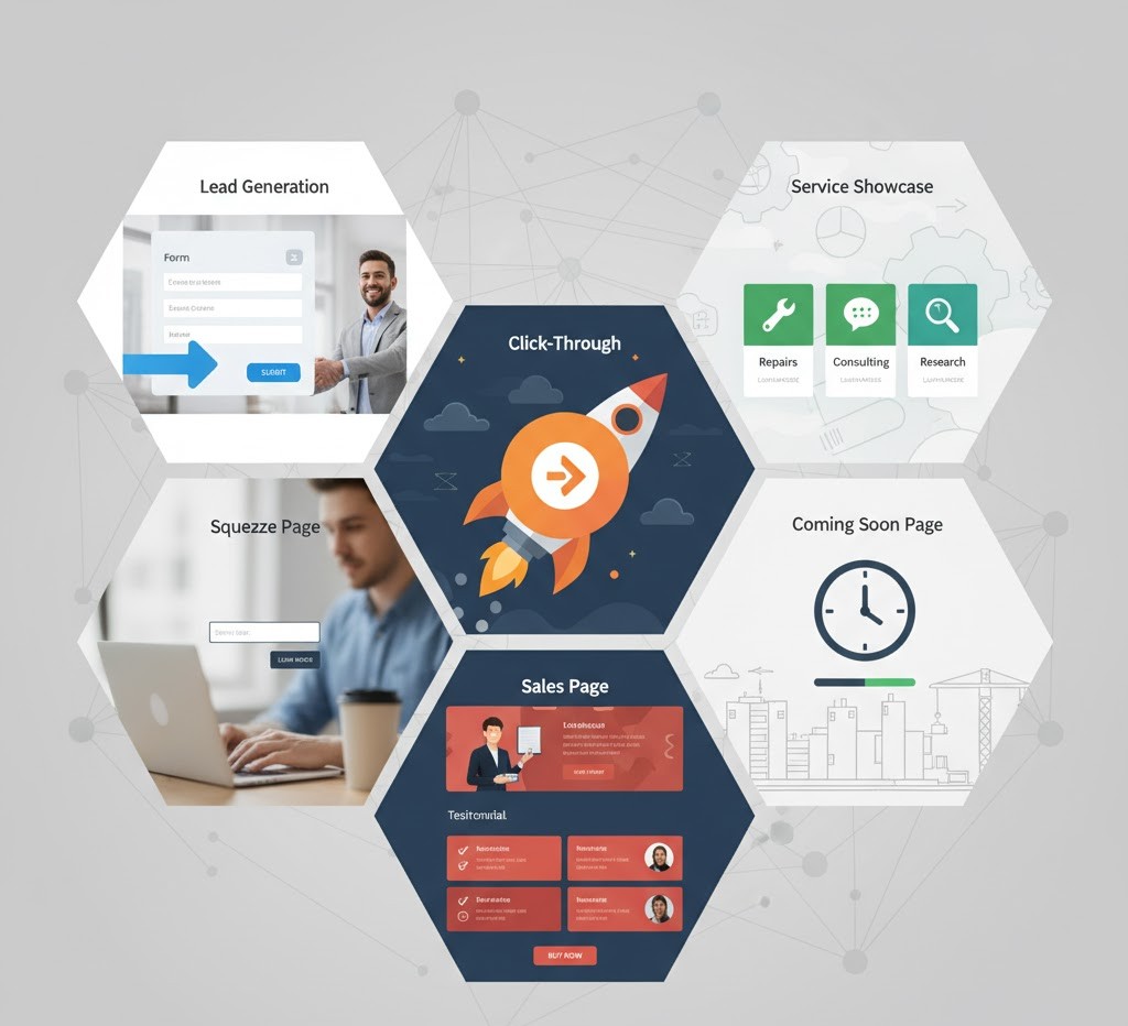 jenis landing page untuk jasa